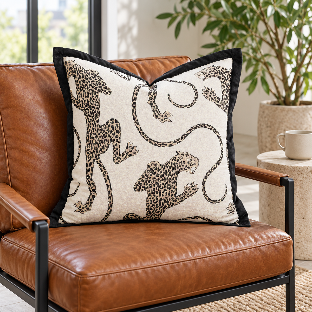 Jaguar Throw Pillow Cover