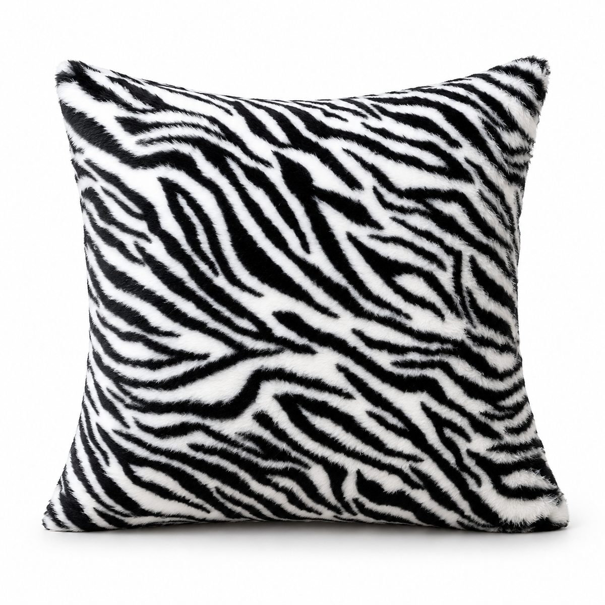 Black & White Zebra-Stripe Throw Pillow Cover