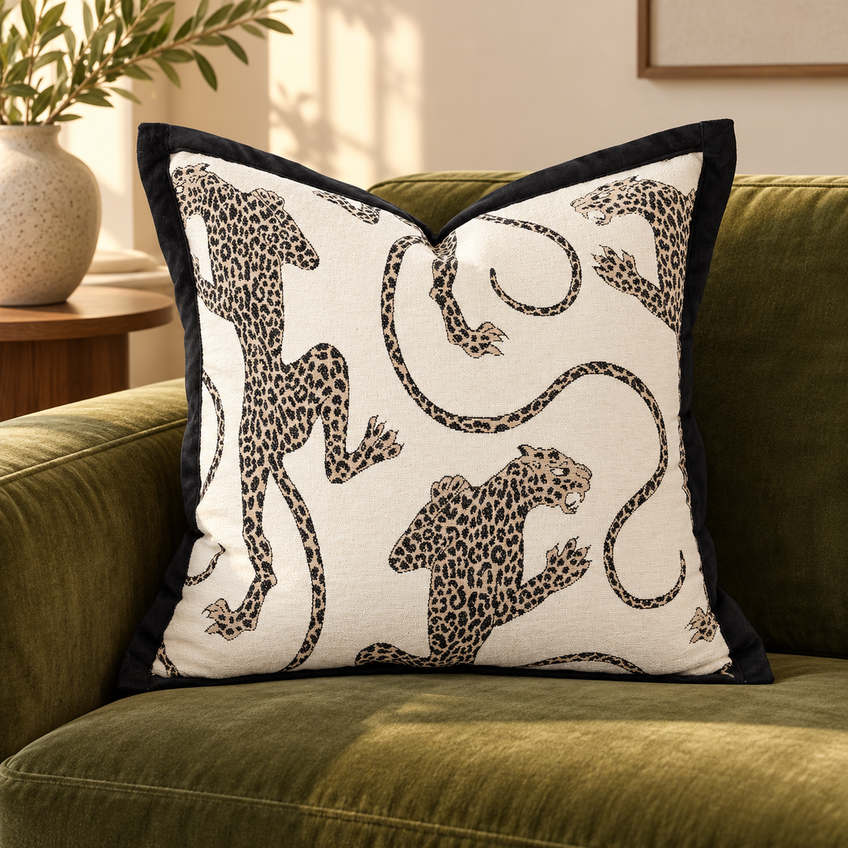 Jaguar Throw Pillow Cover